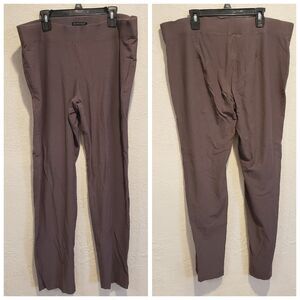 Eileen Fisher Pants Women's Washable Stretch Crepe Light Brown Size Large